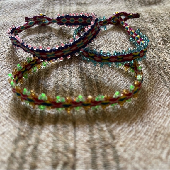 THREE Handwoven and Beaded Peruvian Festival Friendship Bohemian Bracelets - Picture 5 of 5